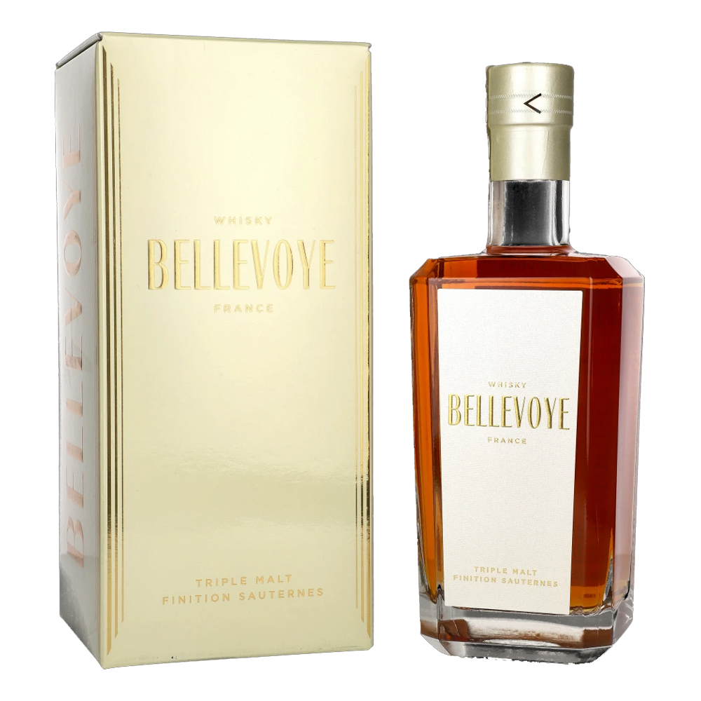 Whisky Bellevoye Blanc Sauternes Fin 40% 700 ml zestaw