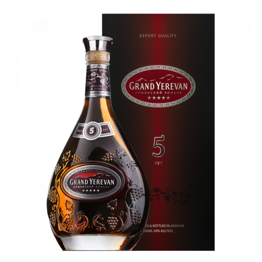 Brandy Grand Yerevan 5 Year Old 40% 500 ml kartonik