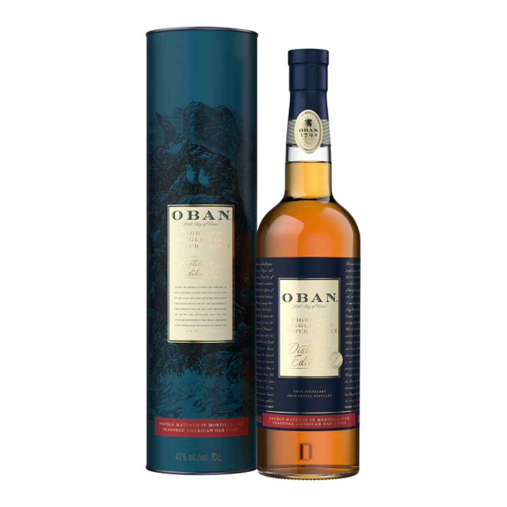 Whisky Oban Distillers Edition 43% 700 ml zestaw