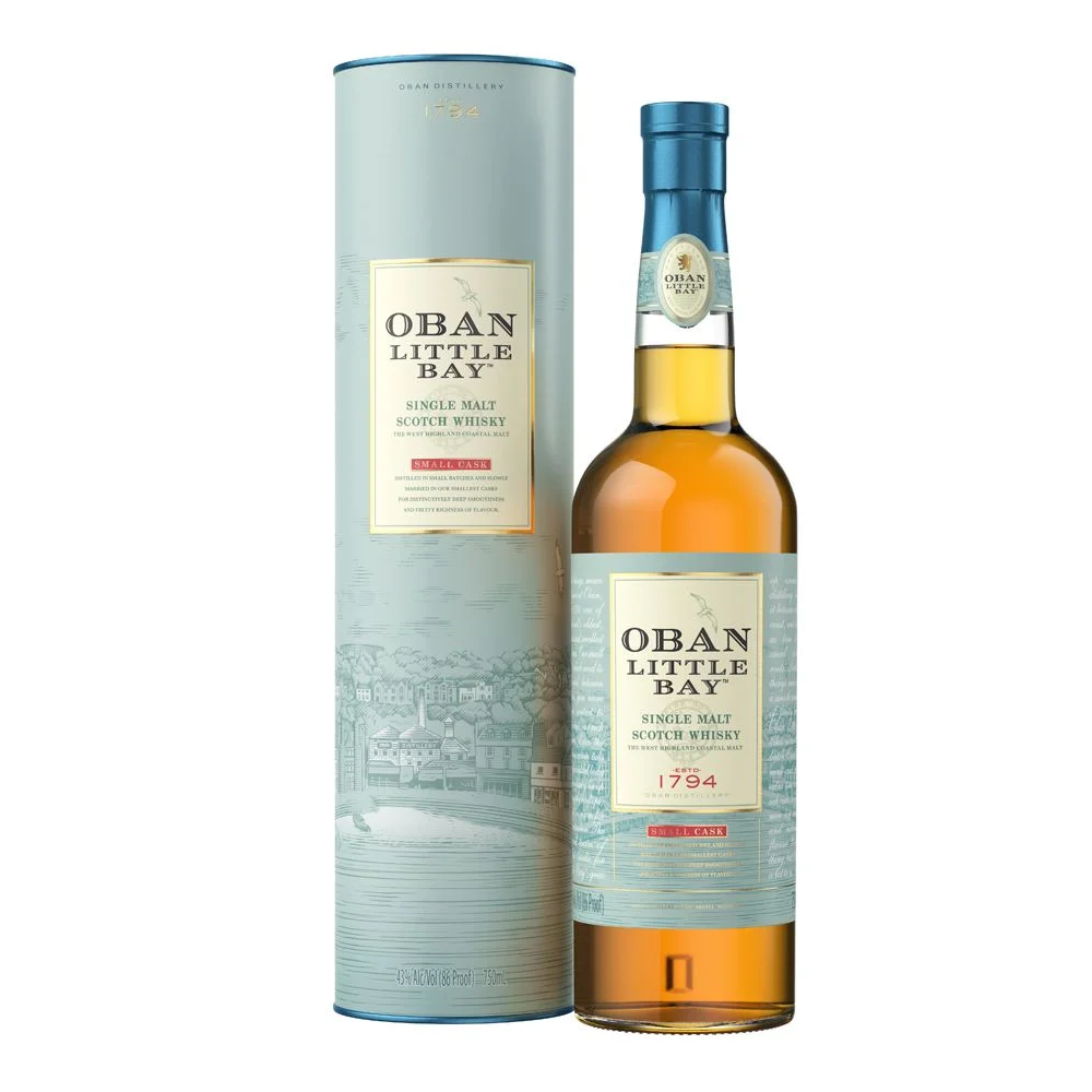 Whisky Oban Little Bay 43% 700 ml zestaw