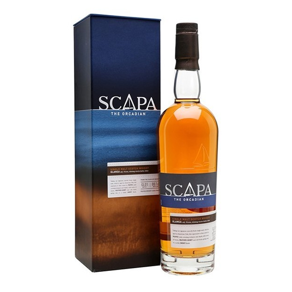 Whisky Scapa Glansa 40% 700 ml zestaw