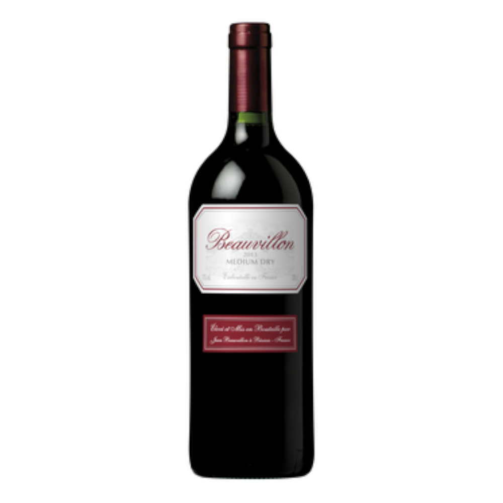 Wino Beauvillon 11% czerwone półwytrawne 1000 ml
