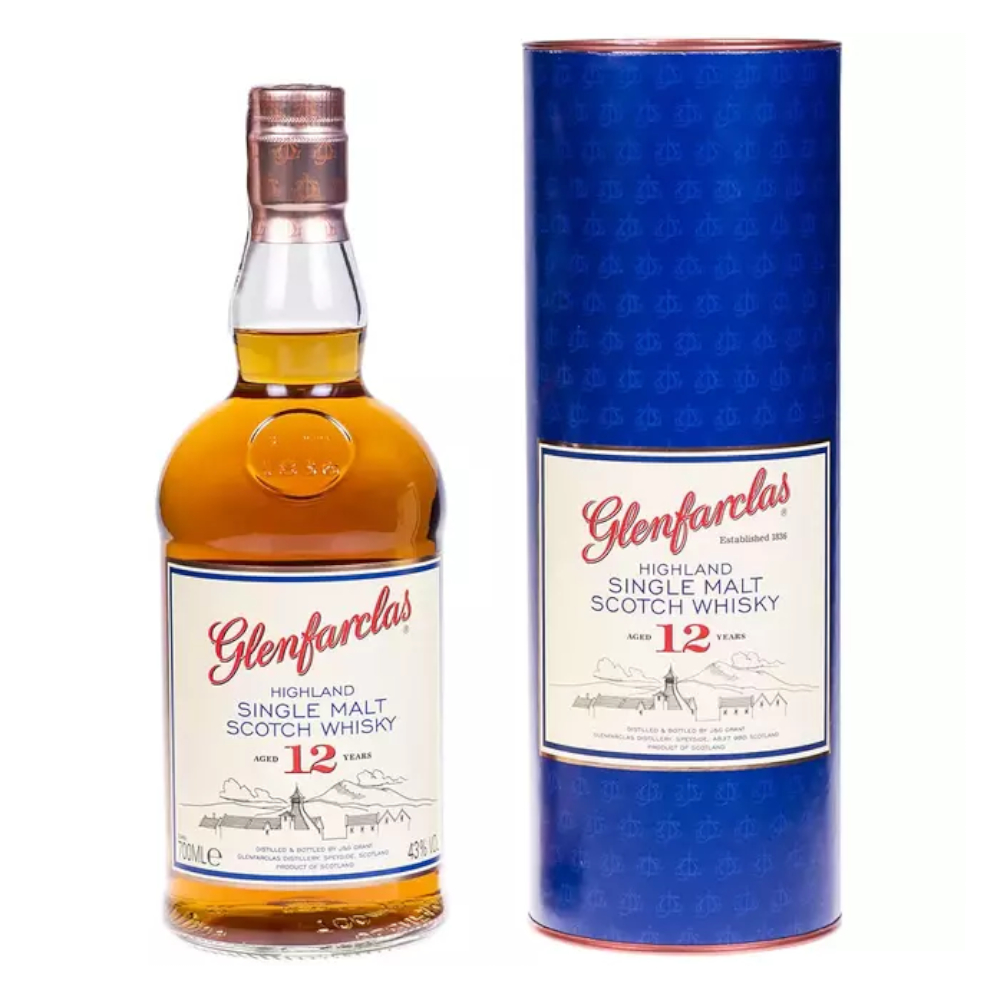 Whisky Glenfarclas 12 YO 43% 700 ml zestaw