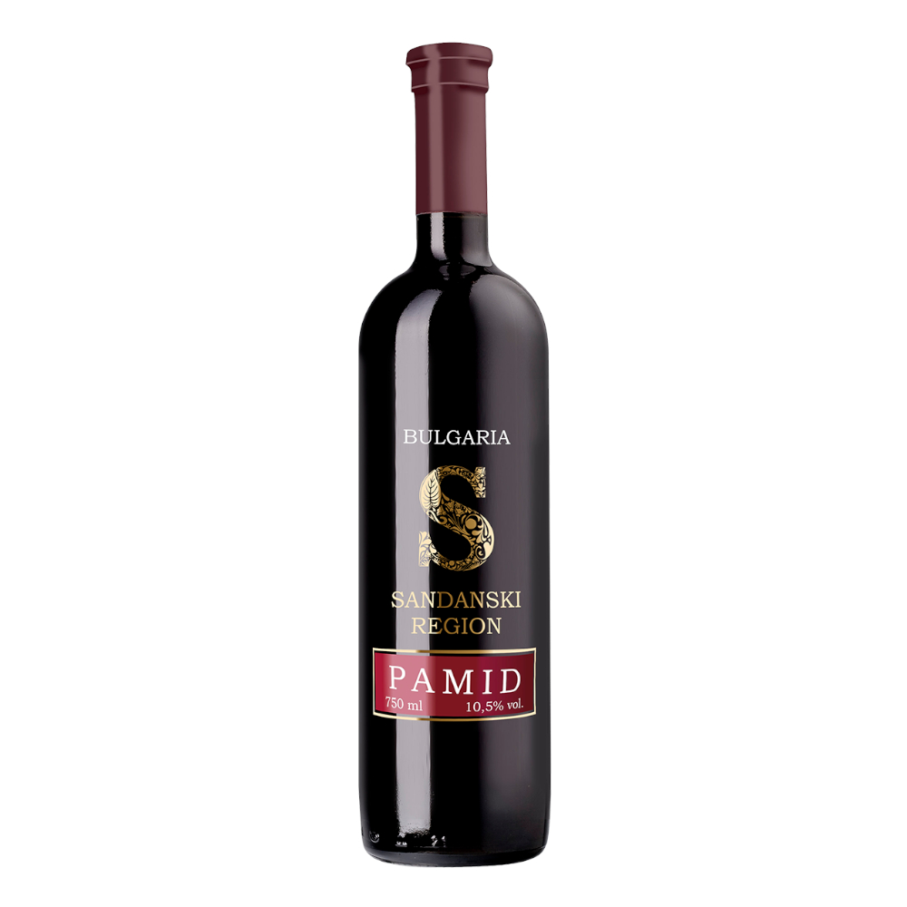 Wino Sandanski Pamid 10,5% półsłodkie czerwone 750 ml