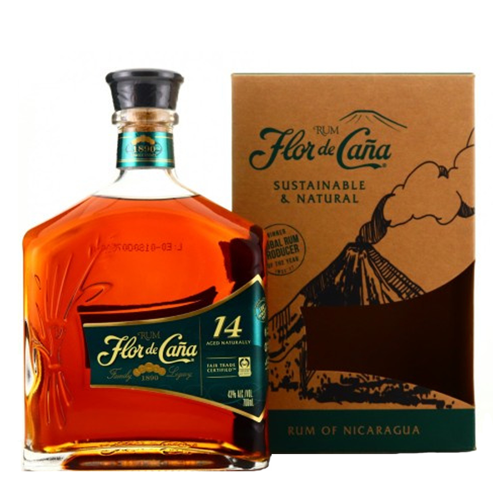 Rum Flor De Cana 14 YO Centenario 43% 700 ml zestaw