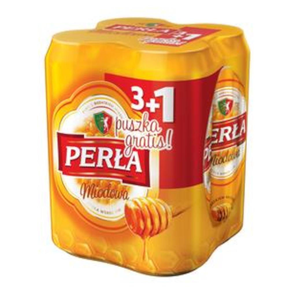 Piwo Perła Miodowa 6% 500 ml 4-pak puszka