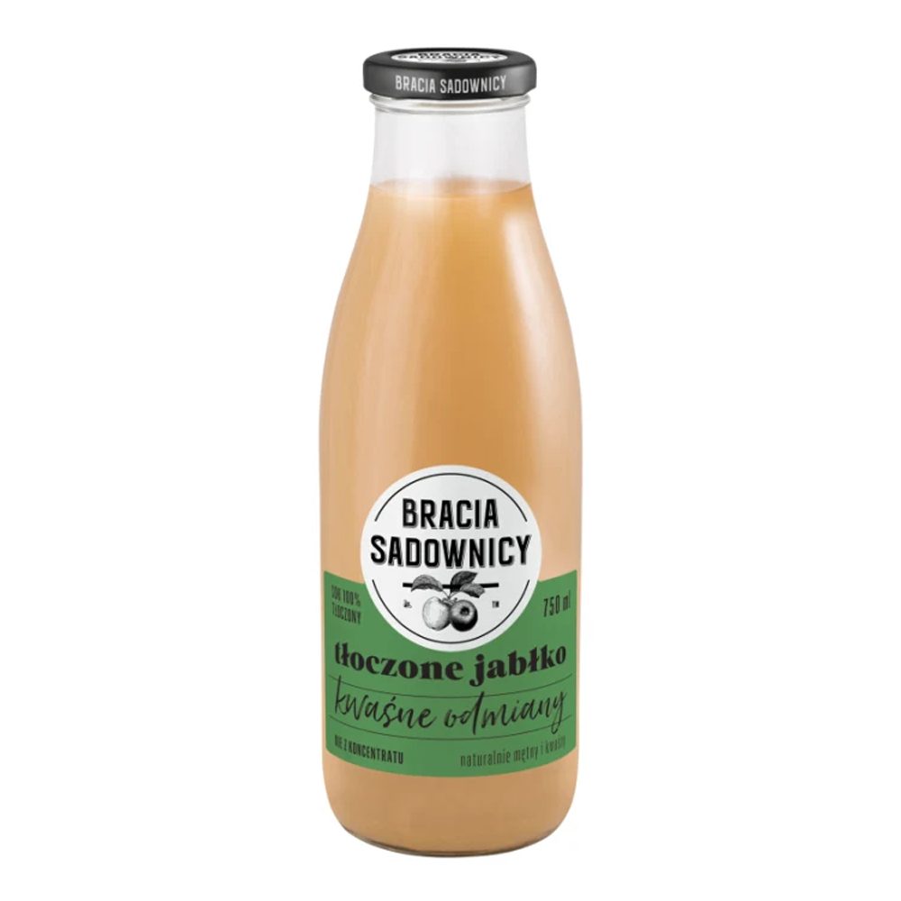 Sok Bracia Sadownicy Tłoczone Jabłko Kwaśne Odmiany 750 ml