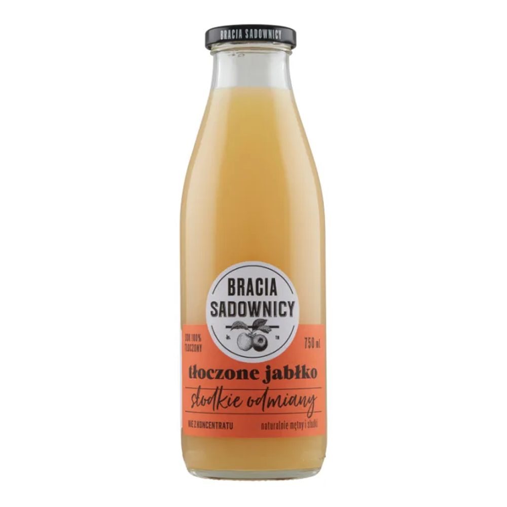 Sok Bracia Sadownicy Tłoczone Jabłko Słodkie Odmiany 750 ml