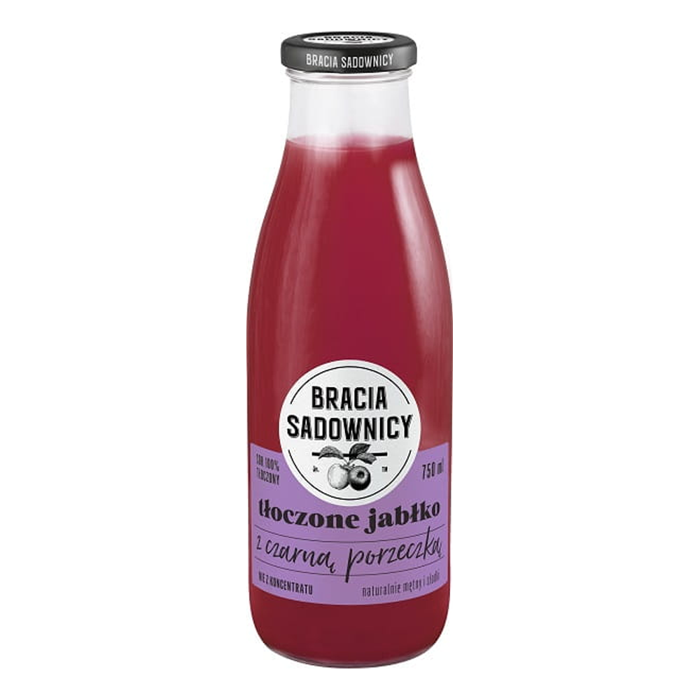 Sok Bracia Sadownicy Tłoczone Jabłko Z Czarną Porzeczką 750 ml
