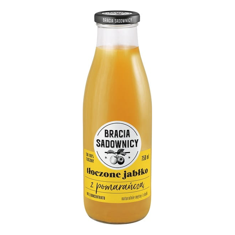 Sok Bracia Sadownicy Tłoczone Jabłko Z Pomarańczą 750 ml