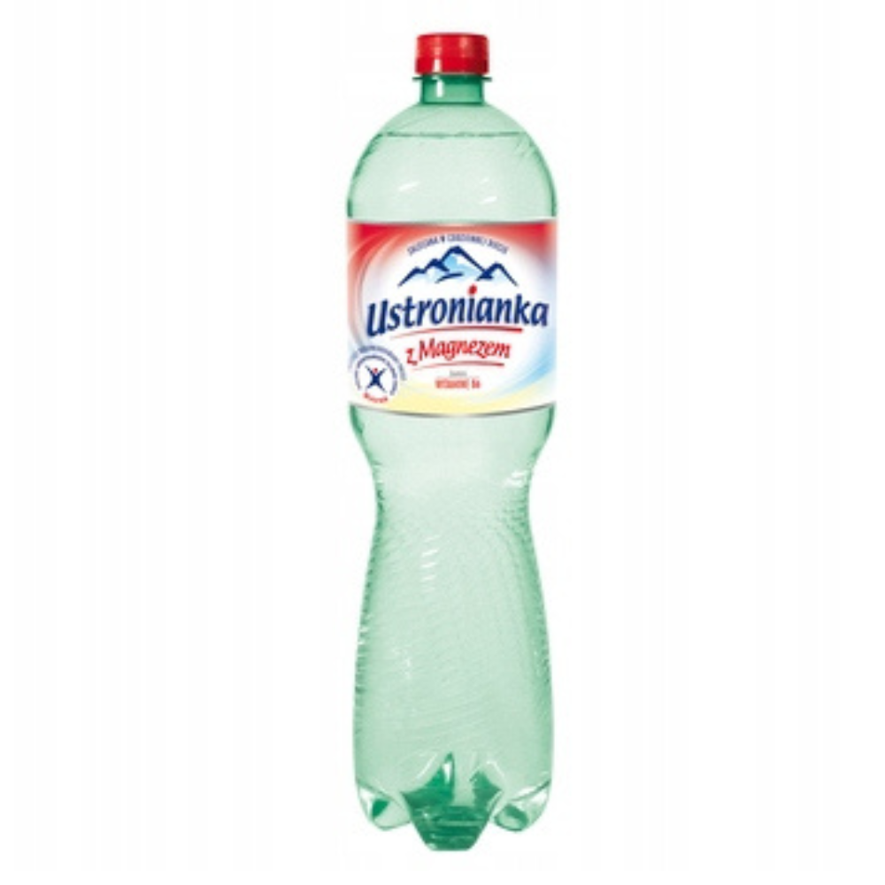 Woda Ustronianka z Magnezem gazowana 1500 ml