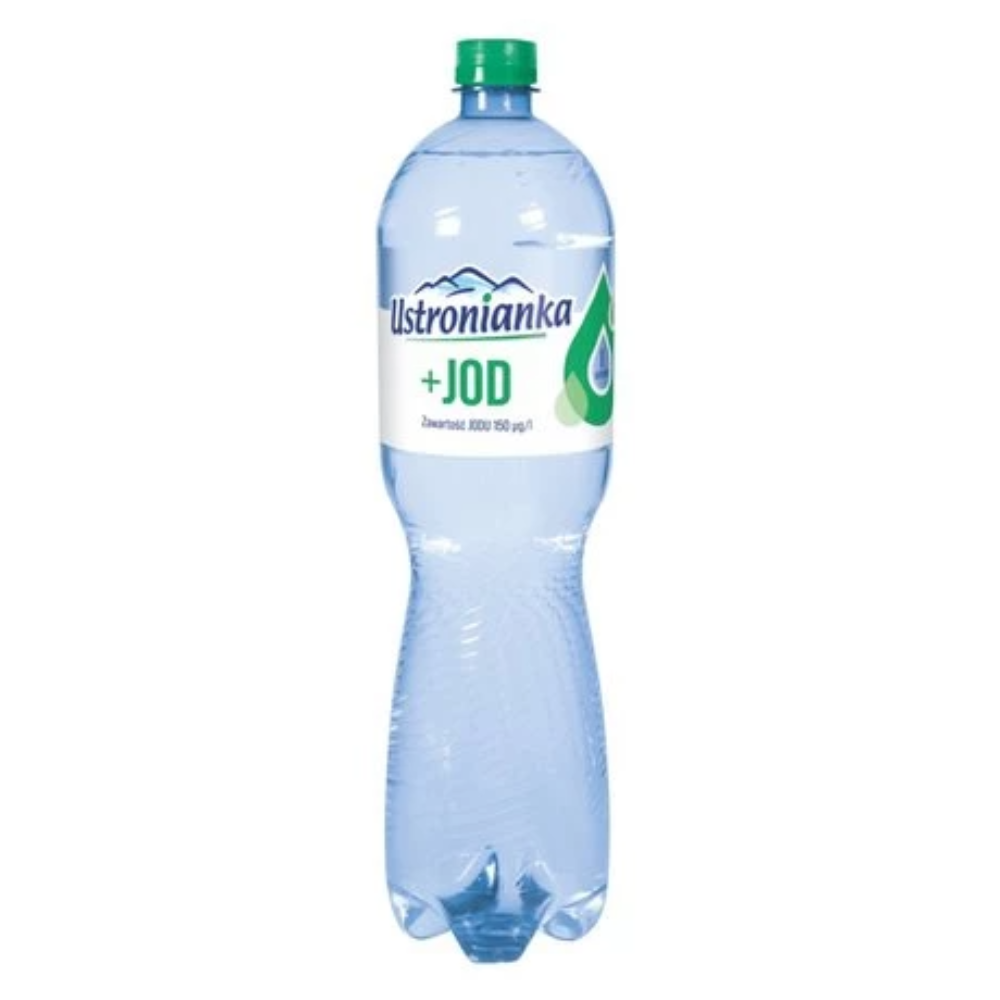 Woda Ustronianka z Jodem gazowana 1500 ml