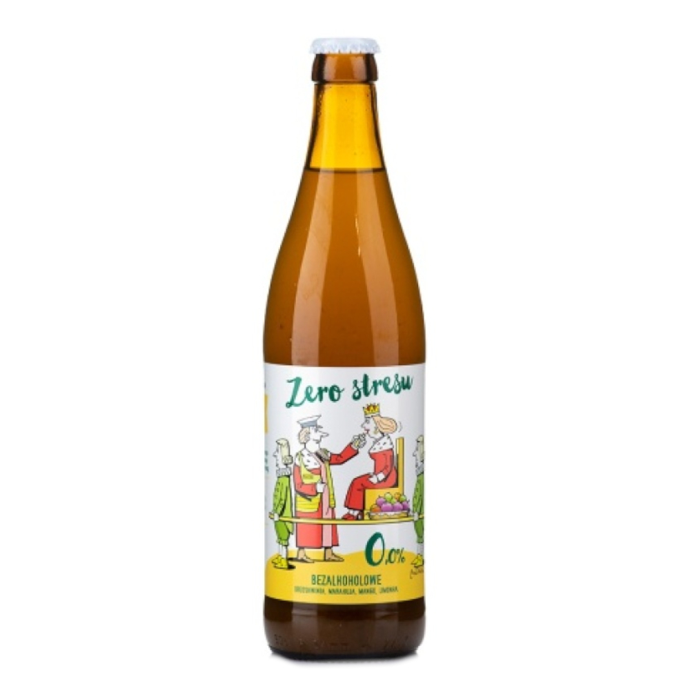 Piwo Jan Olbracht Zero Stresu Brzoskwinia & Marakuja & Mango & Limonka 0% 500 ml