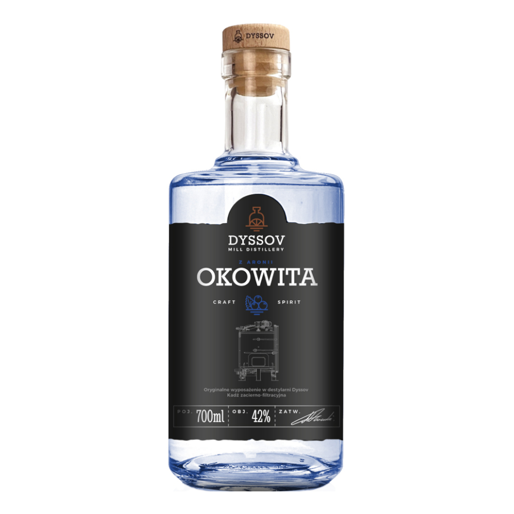 Okowita Dyssov rzemieślnicza z aronii 42% 700 ml