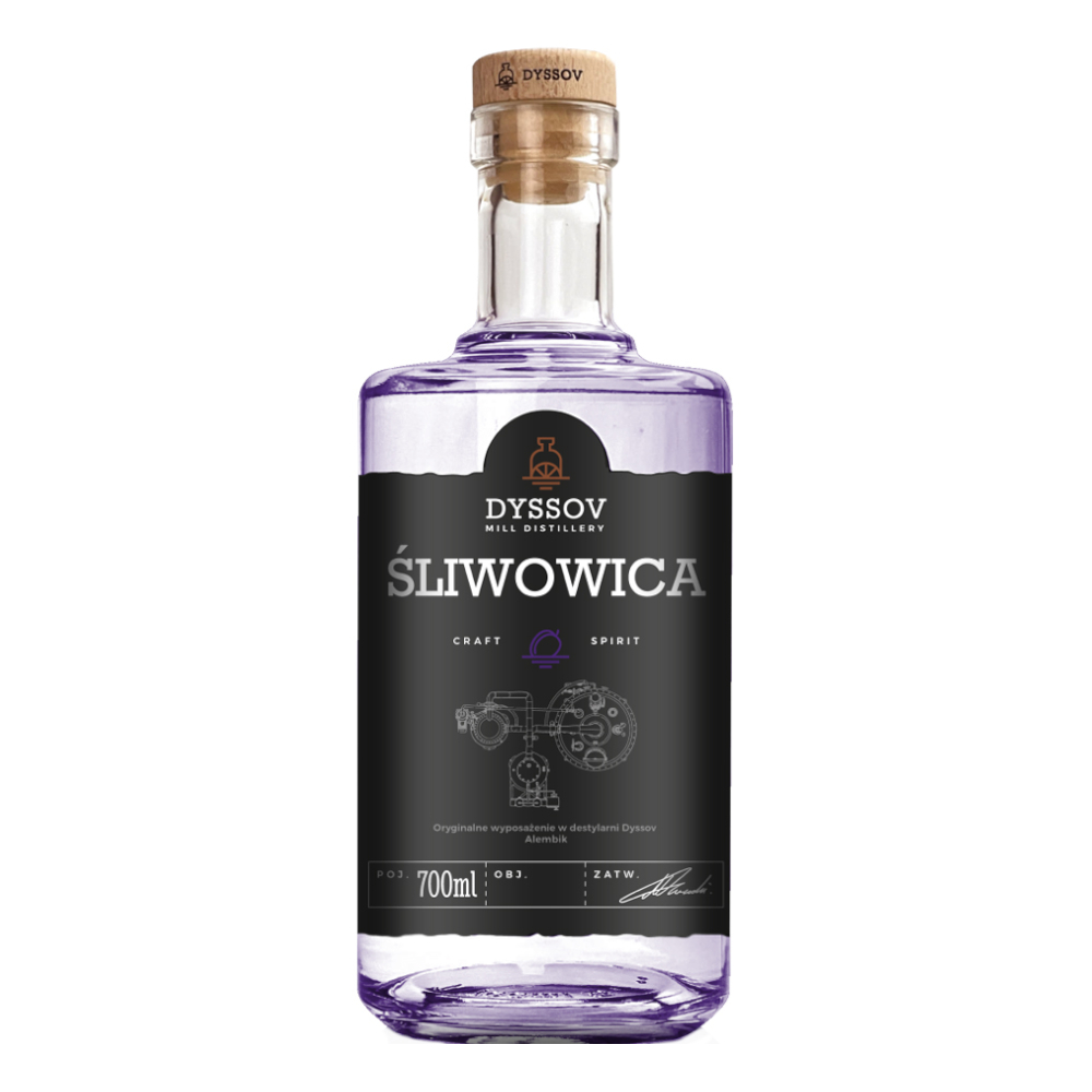 Okowita rzemieślnicza Śliwowica Dyssov 50% 700 ml