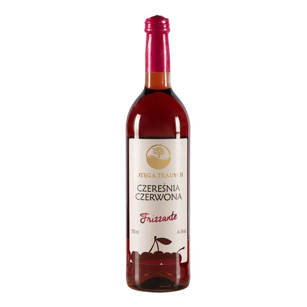 Wino Czereśniowe Niskoalkoholowe 8% czerwone półsłodkie 750 ml