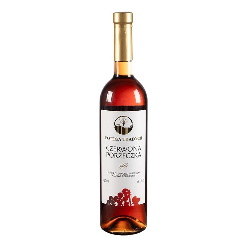 Wino Vin-Kon Z Czerwonej Porzeczki 12% różowe półsłodkie 750 ml
