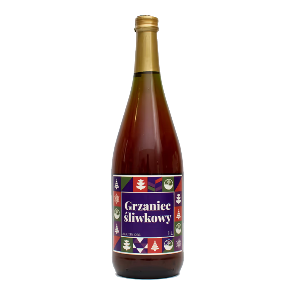 Wino Vin-Kon Słowiański Grzaniec Śliwkowy 13% czerwone słodkie 1000 ml