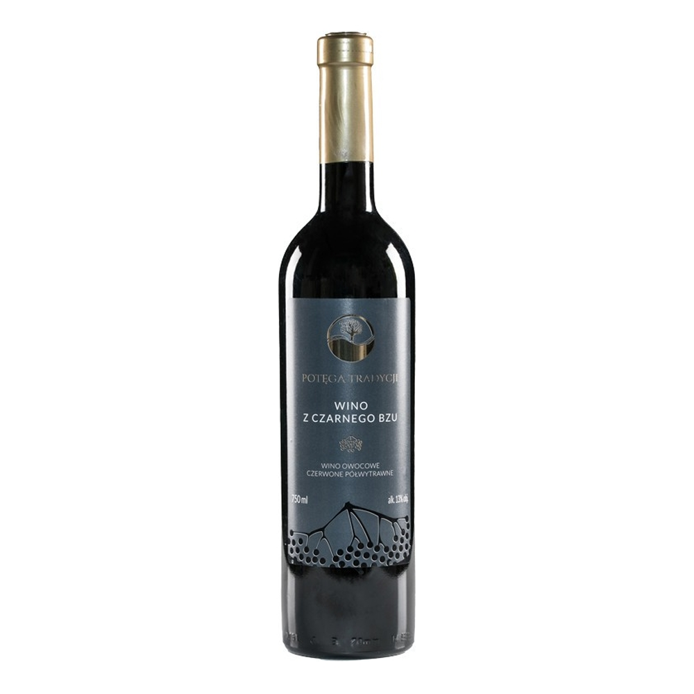 Wino Vin-Kon Z Czarnego Bzu 13% czerwone półwytrawne 750 ml