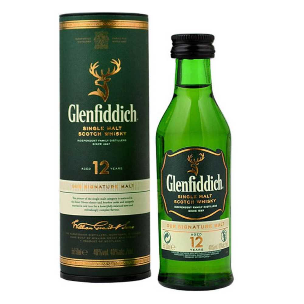 Whisky Glenfiddich 12YO 40% 50 ml tuba