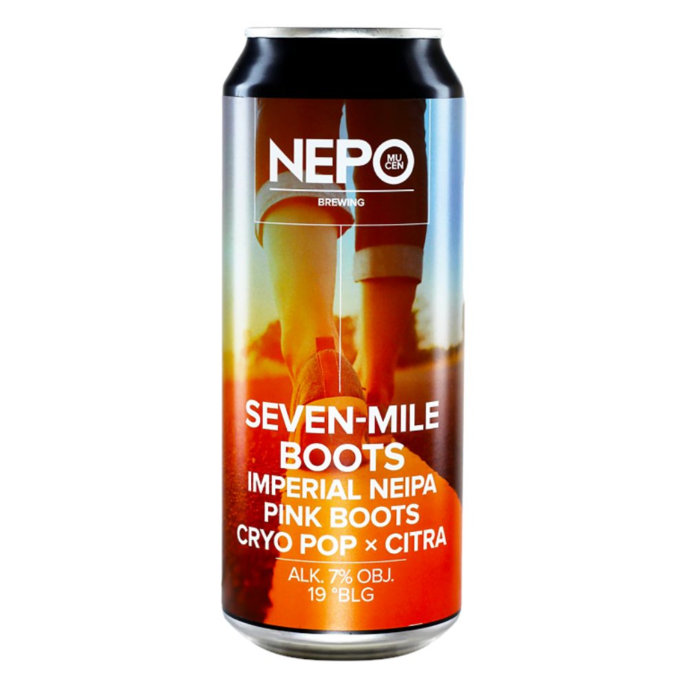 Piwo Nepomucen Seven-Mile Boots - Imperial NEIPA Pink Boots Cryo Pop Citra 7% 500 ml Puszka