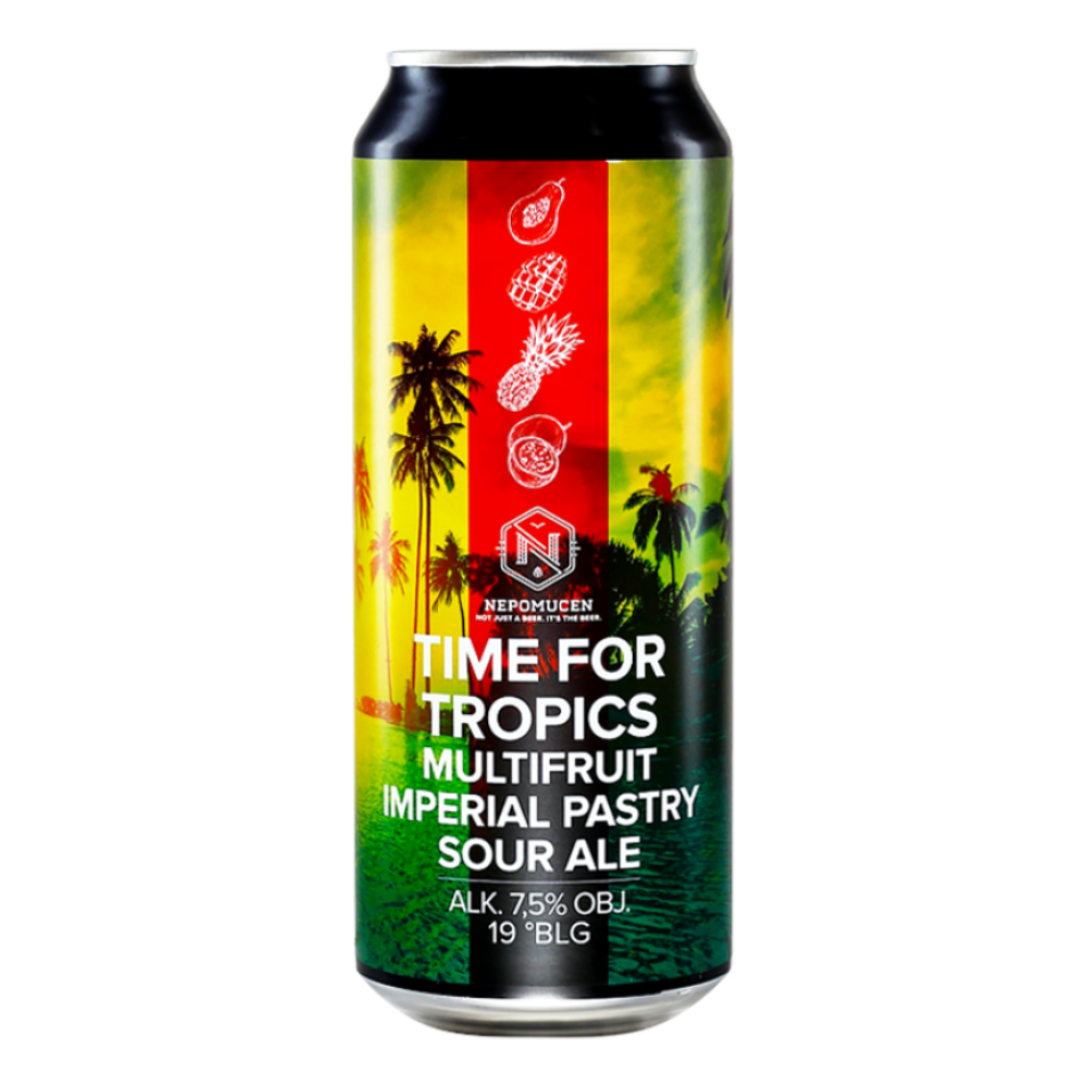 Piwo Nepomucen Time For Tropics - Multifruit Imperial Pastry Sour Ale 7,5% 500 ml puszka