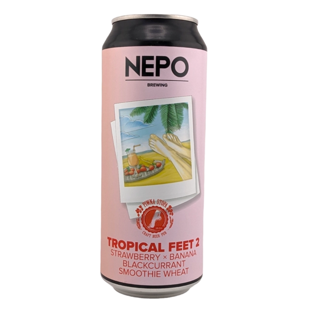 Piwo Nepomucen Tropical Feet #2 - Strawberry, Banana, Blackcurrant Smoothie Wheat 4,5% 500 ml Puszka