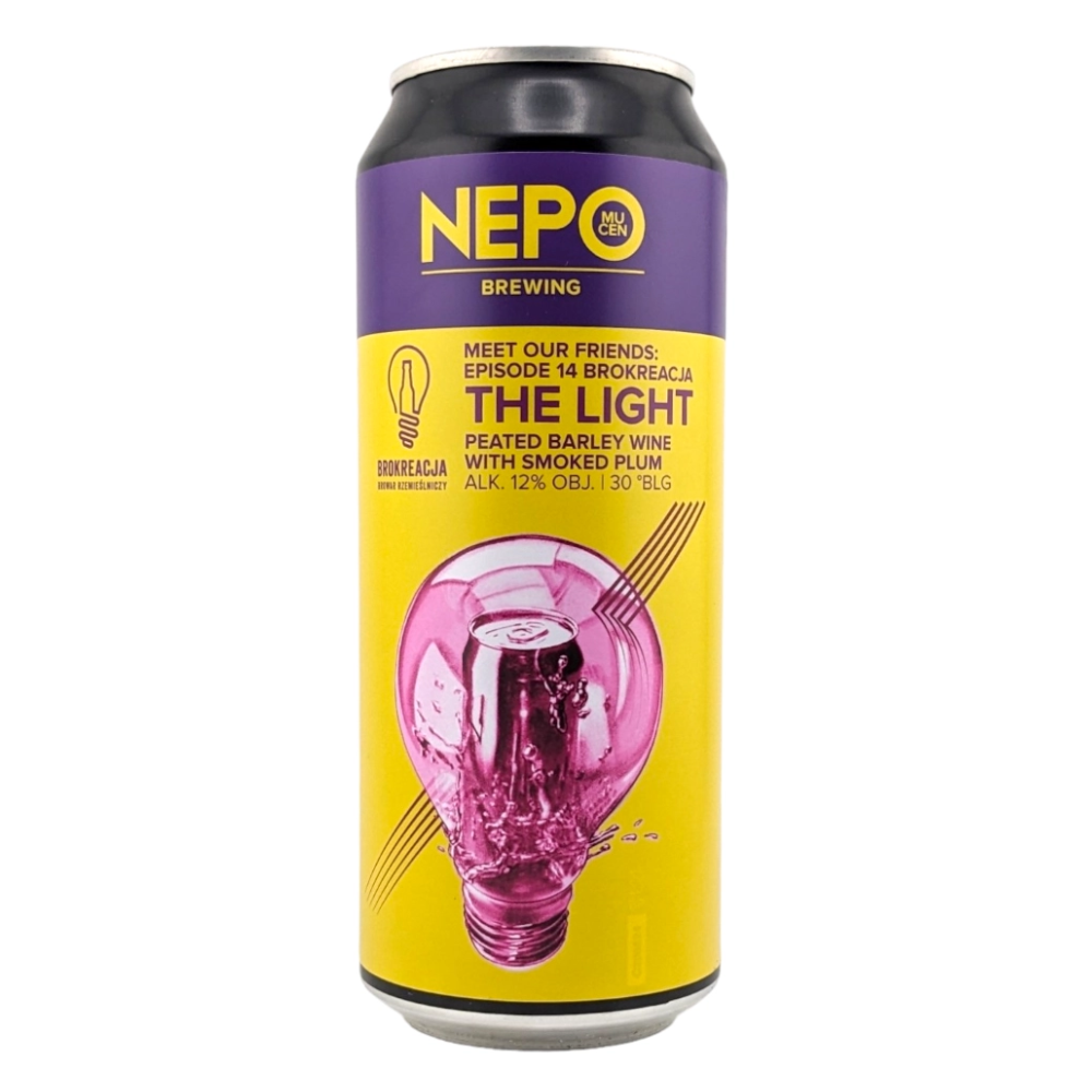 Piwo Nepomucen/Brokreacja Meet Our Friend Episode 14 - Peated Barley Wine with Smoked Plum 12% 500 ml Puszka