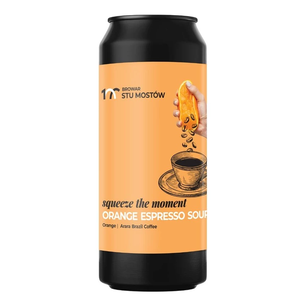 Piwo Stu Mostów Squeeze The Moment Orange Espresso Sour 5,5% 440 ml puszka