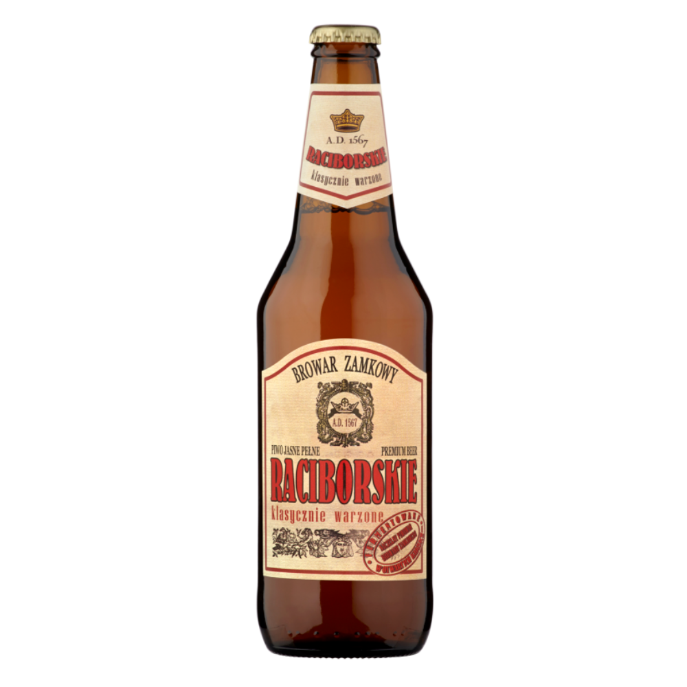 Piwo Raciborskie Klasycznie Warzone Jasne Pełne 5% 500 ml
