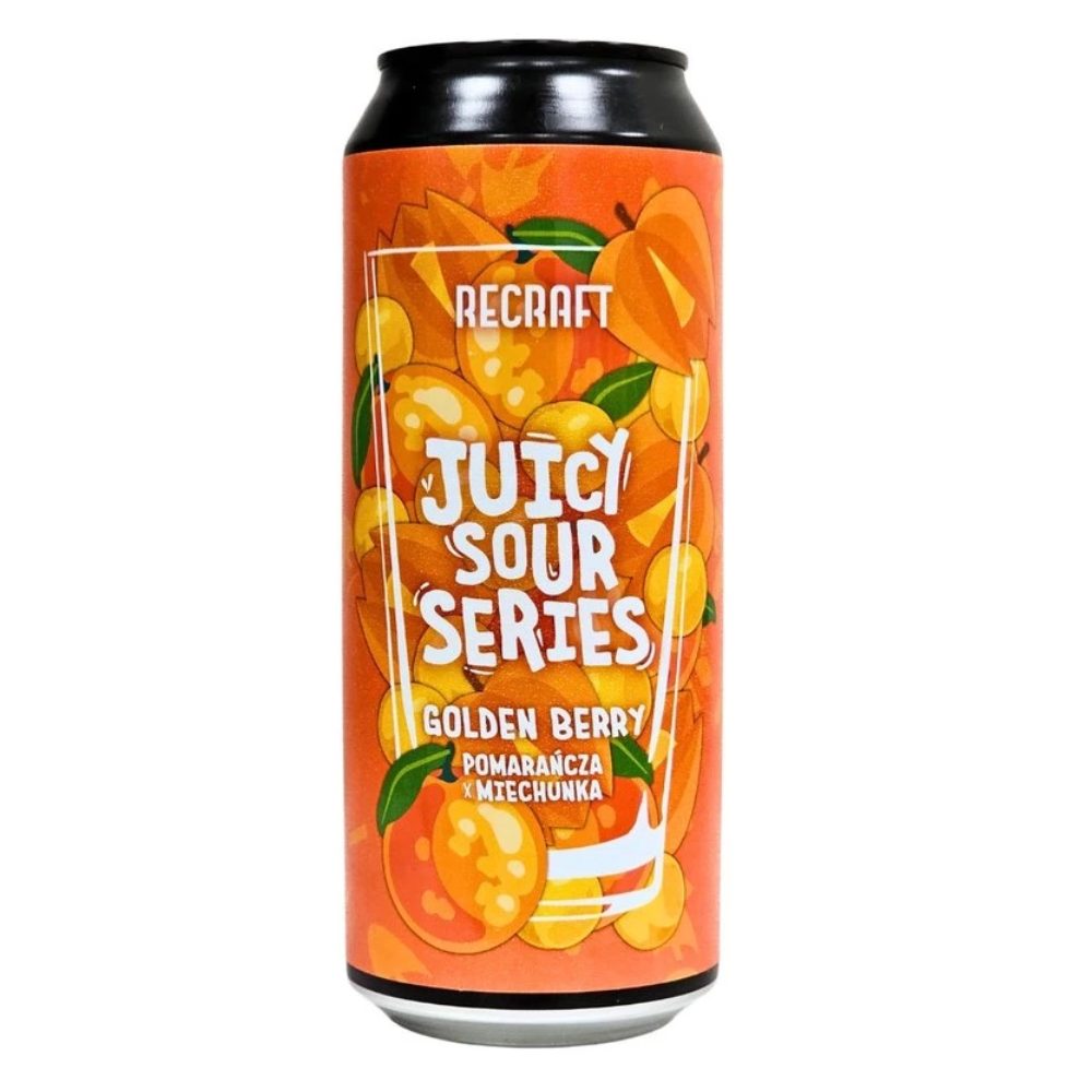 Piwo ReCraft Juicy Sour Series Golden Berry Pomarańcza Miechunka - Juicy Sour Ale 4,5% 500 ml Puszka