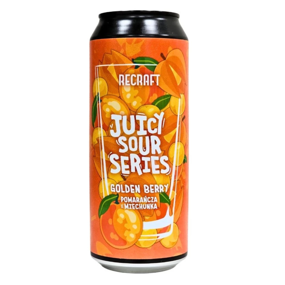 Piwo ReCraft Juicy Sour Series Golden Berry Pomarańcza Miechunka - Juicy Sour Ale 4,5% 500 ml Puszka