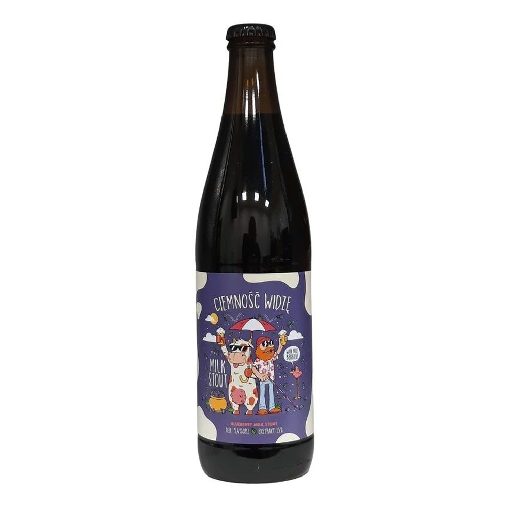 Piwo Moczybroda Ciemność Widzę Blueberry Milk Stout 5,4% 500 ml
