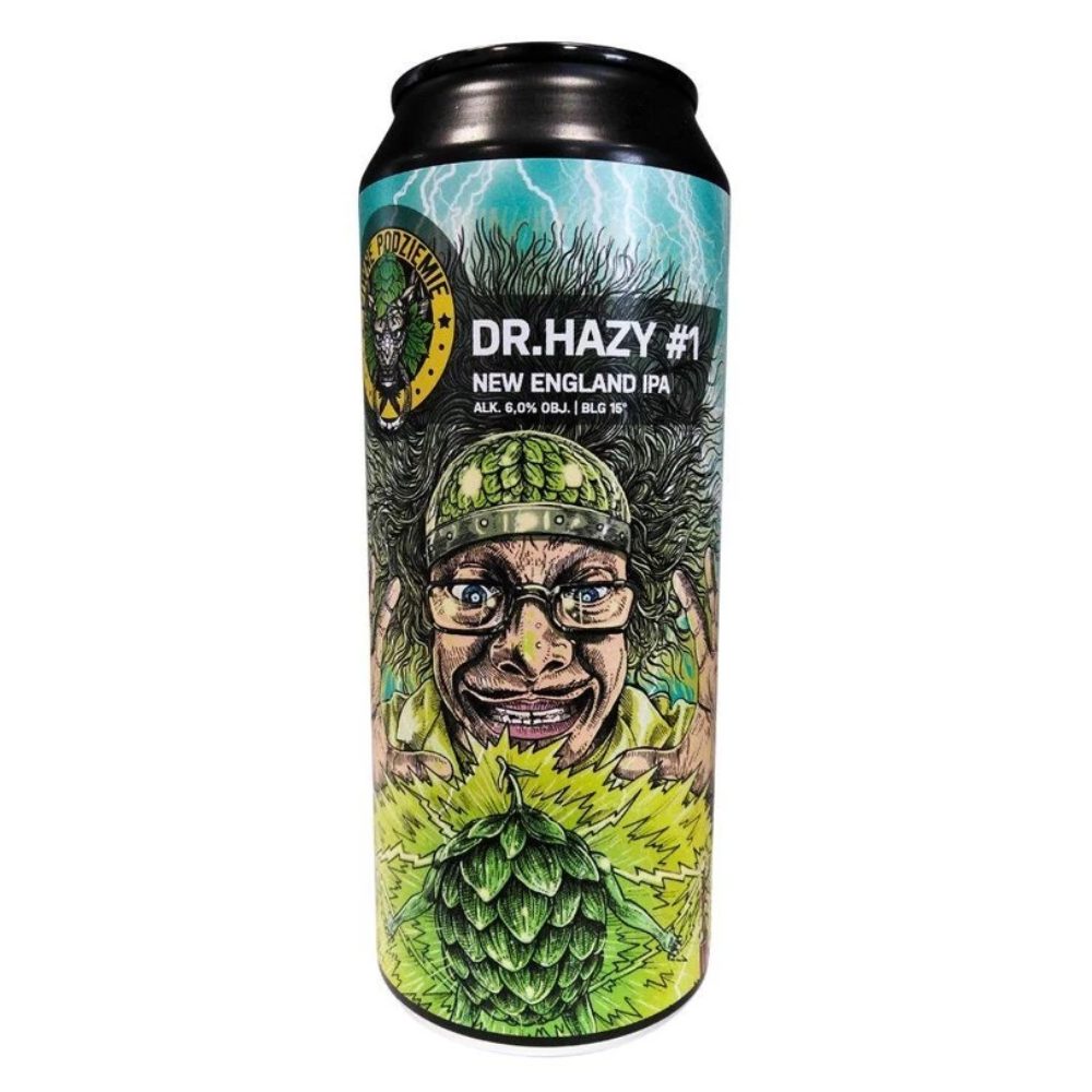 Piwo Piwne Podziemie Dr.Hazy #4 - New England IPA 6% 500 ml puszka