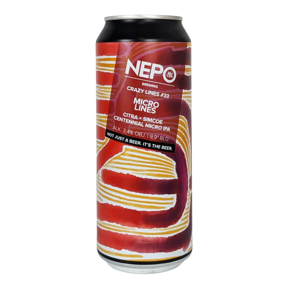 Piwo Nepomucen Crazy Lines #33 Micro Lines Micro IPA 3,4% 500 ml puszka