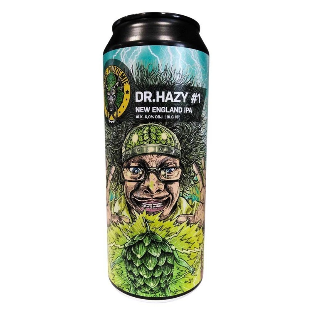 Piwo Piwne Podziemie Dr.Hazy #4 - New England IPA 6% 500 ml puszka