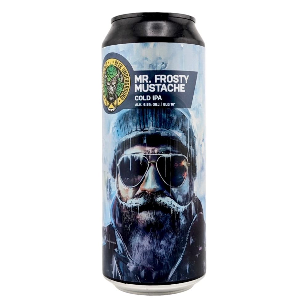Piwo Piwne Podziemie Mr. Frosty Mustache - Cold IPA 6,5% 500 ml Puszka