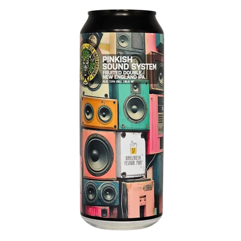 Piwo Piwne Podziemie Pinkish Sound System - Fruited Double New England IPA 7,5% 500 ml Puszka