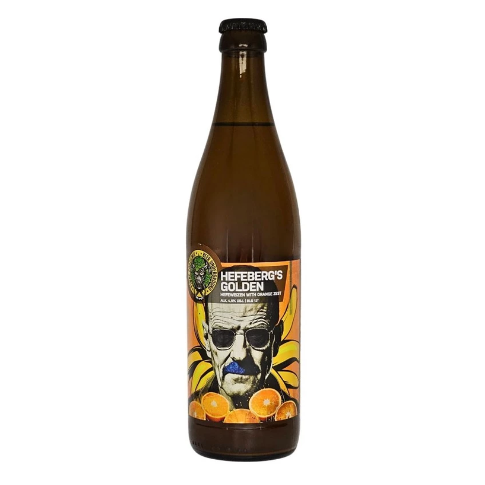 Piwo Piwne Podziemie Hefebergs - Hefeweizen with Orange Zest 4,9% 500 ml
