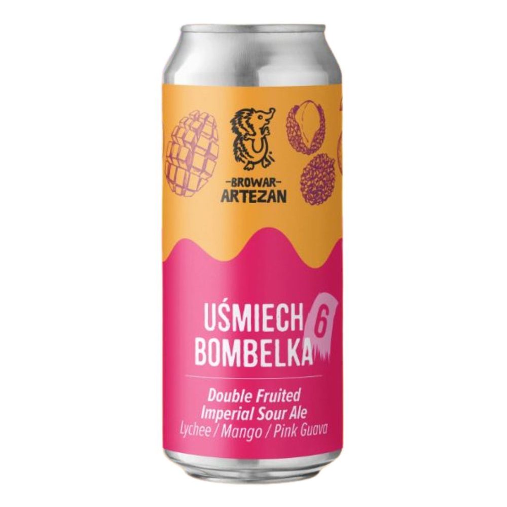 Piwo Artezan Uśmiech Bombelka #6 Double Fruited Imperial Sour Ale 6% 500 ml puszka