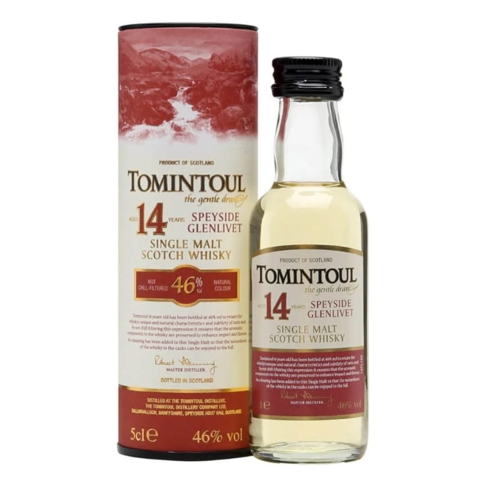 Whisky Tomintoul 14 YO 46% 50 ml tuba