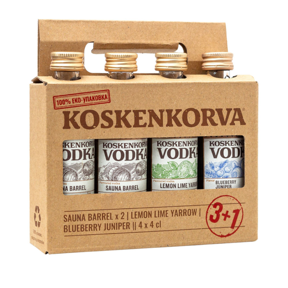 Wódka Zestaw Koskenkorva 37,5% 4 x 40 ml