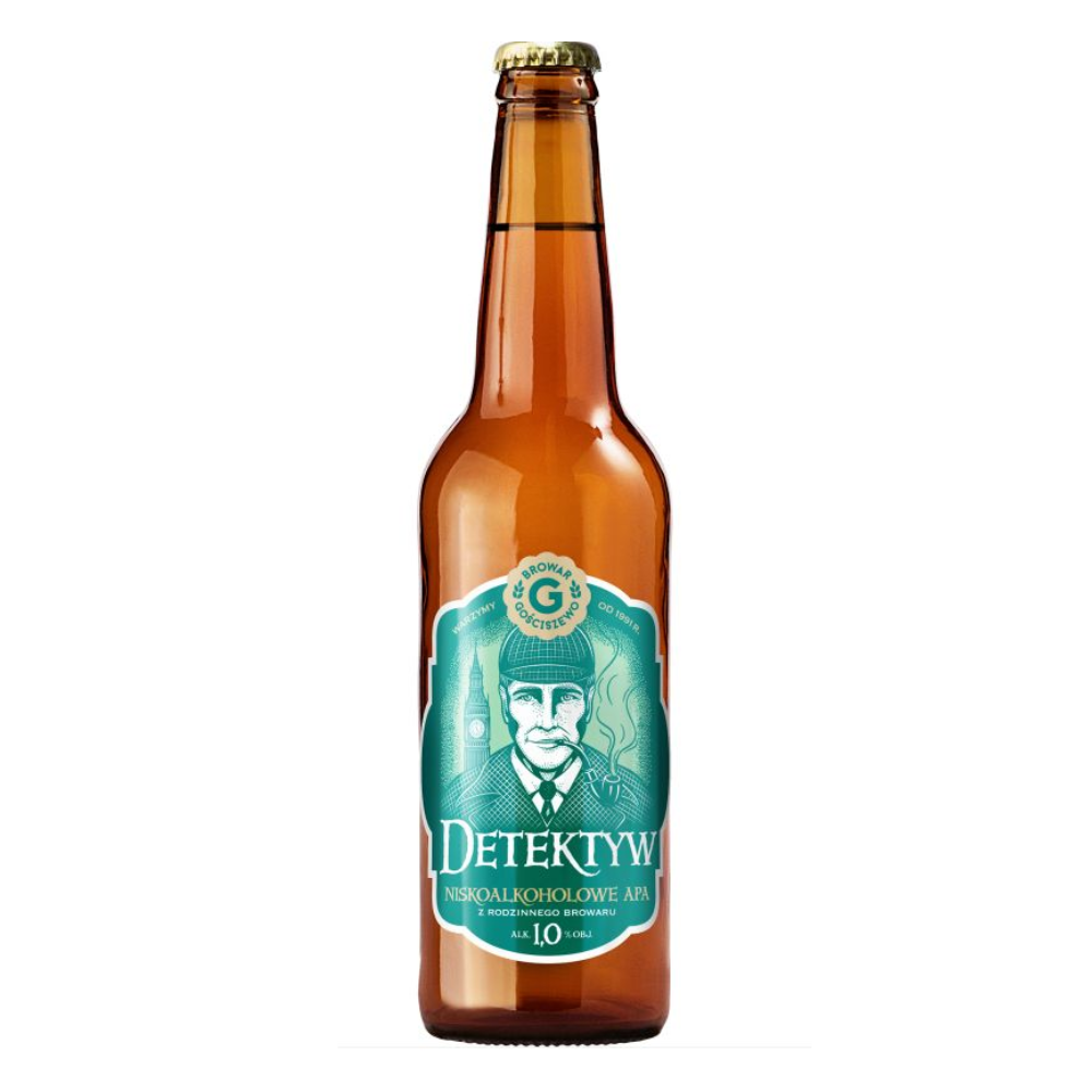 Piwo Gościszewo Detektyw Bezalkoholowe APA 1% 500 ml