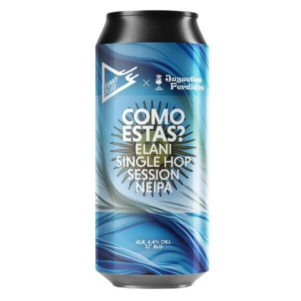 Piwo Funky Fluid Como Estas? - Elani Single Hop Session NEIPA 4,4% 500 ml Puszka