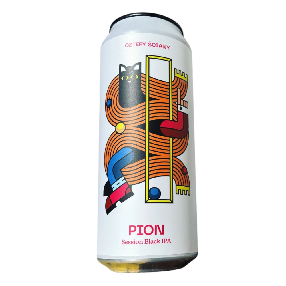 Piwo Cztery Ściany Pion - Session Black IPA 5,2% 500 ml Puszka