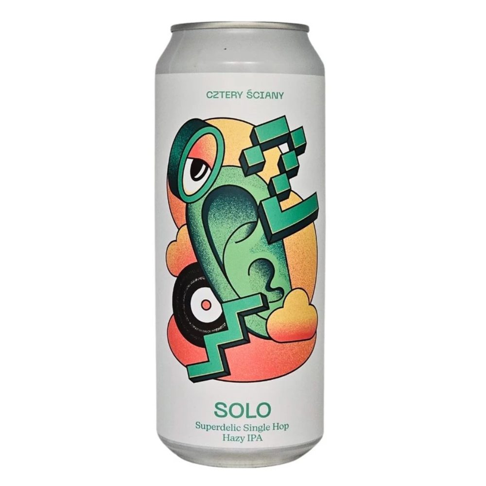 Piwo Cztery Ściany Solo - Superdelic Single Hop Hazy IPA 6,9% 500 ml Puszka