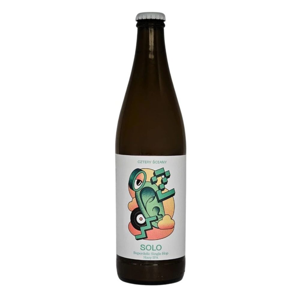 Piwo Cztery Ściany Solo - Superdelic Single Hop Hazy IPA 6,9% 500 ml