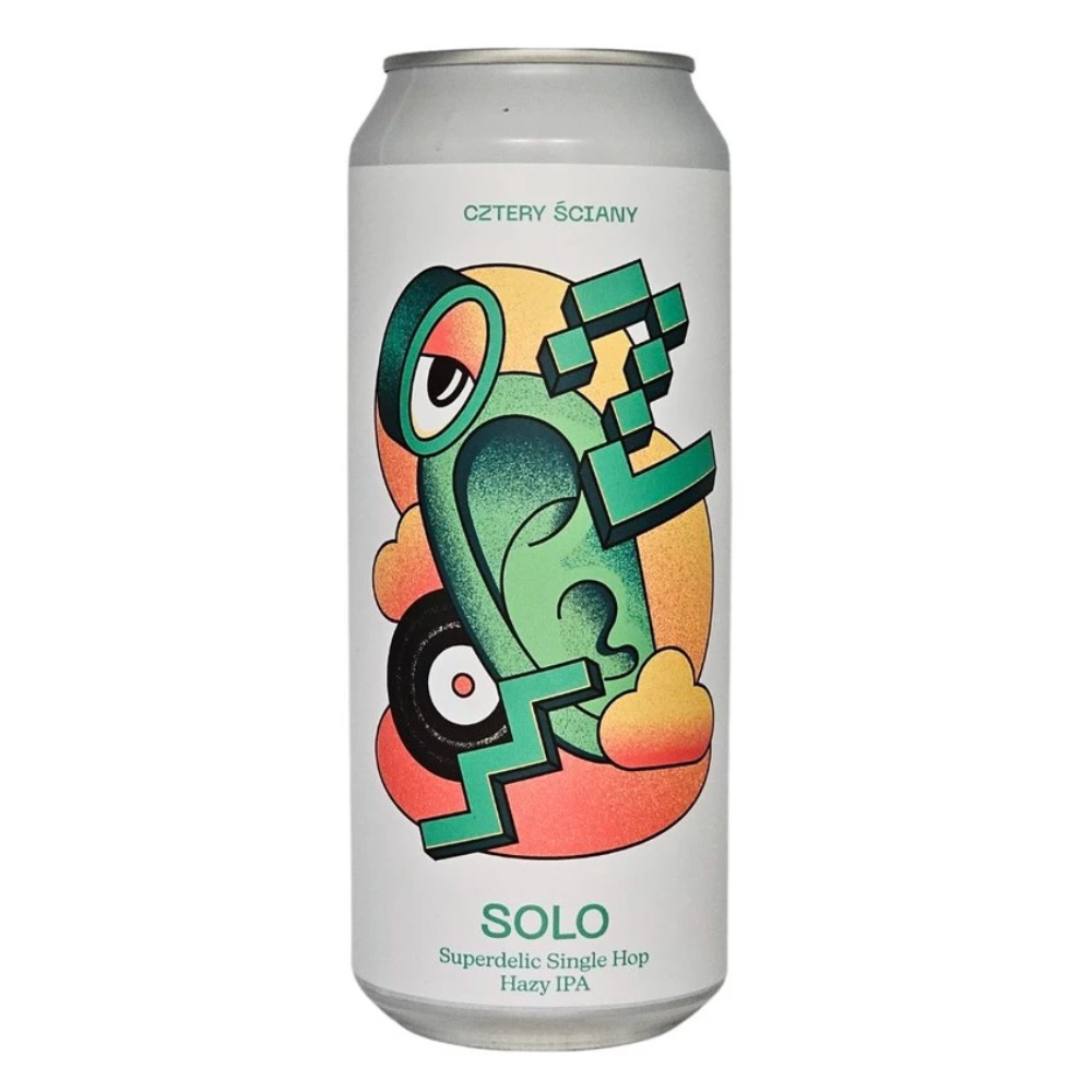 Piwo Cztery Ściany Solo - Superdelic Single Hop Hazy IPA 6,9% 500 ml Puszka