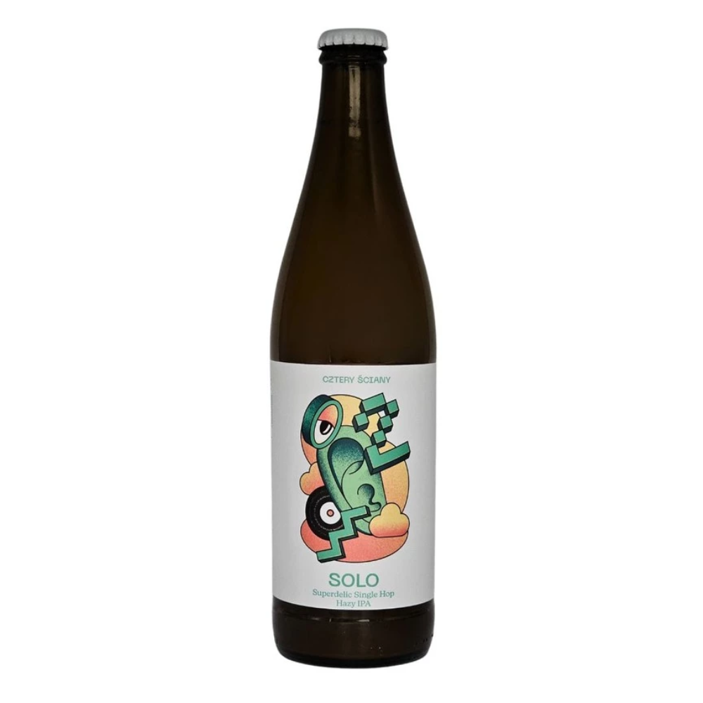 Piwo Cztery Ściany Solo - Superdelic Single Hop Hazy IPA 6,9% 500 ml