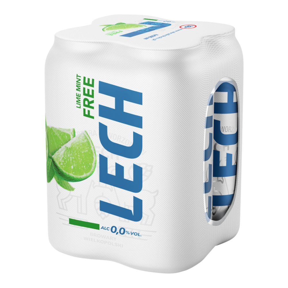 Piwo Lech Free  Limonka z Miętą 0% 500 ml 4 - pak Puszka